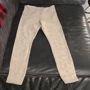 Athleta Cream Textured Leggings